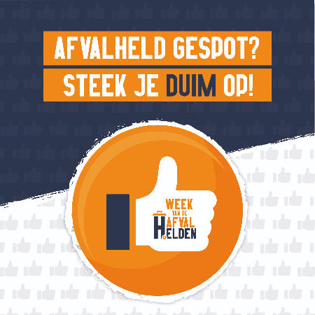 Duim omhoog - week van de afvalhelden