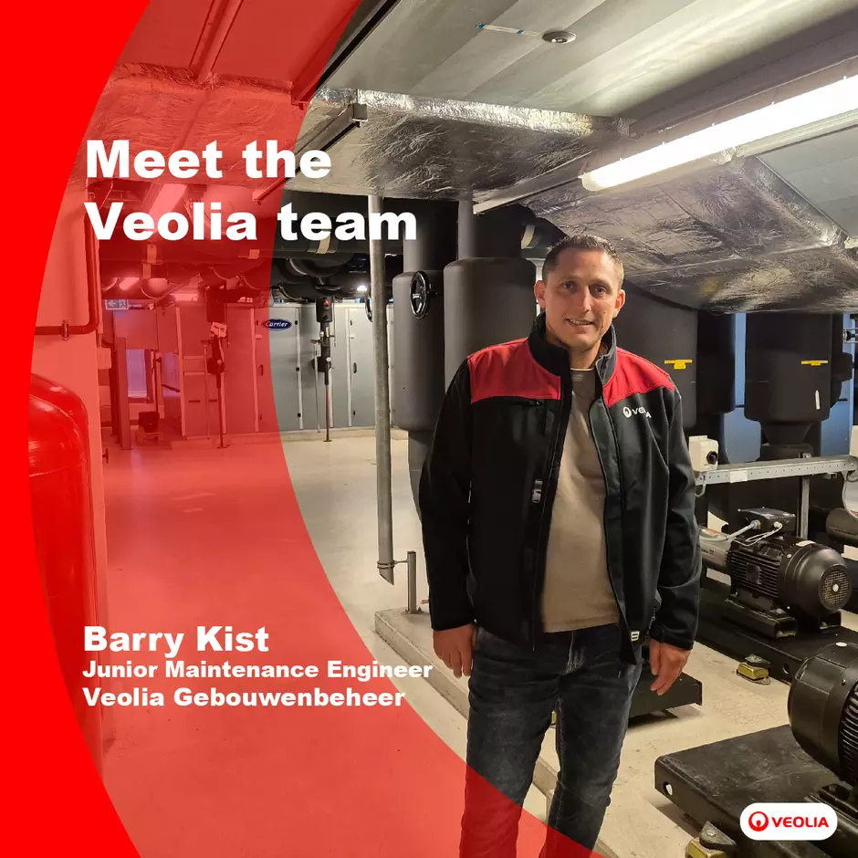 Barry is Junior Maintenance Engineer bij Veolia Gebouwenbeheer