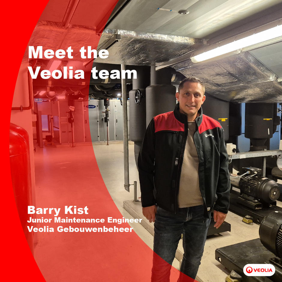 Barry is Junior Maintenance Engineer bij Veolia Gebouwenbeheer