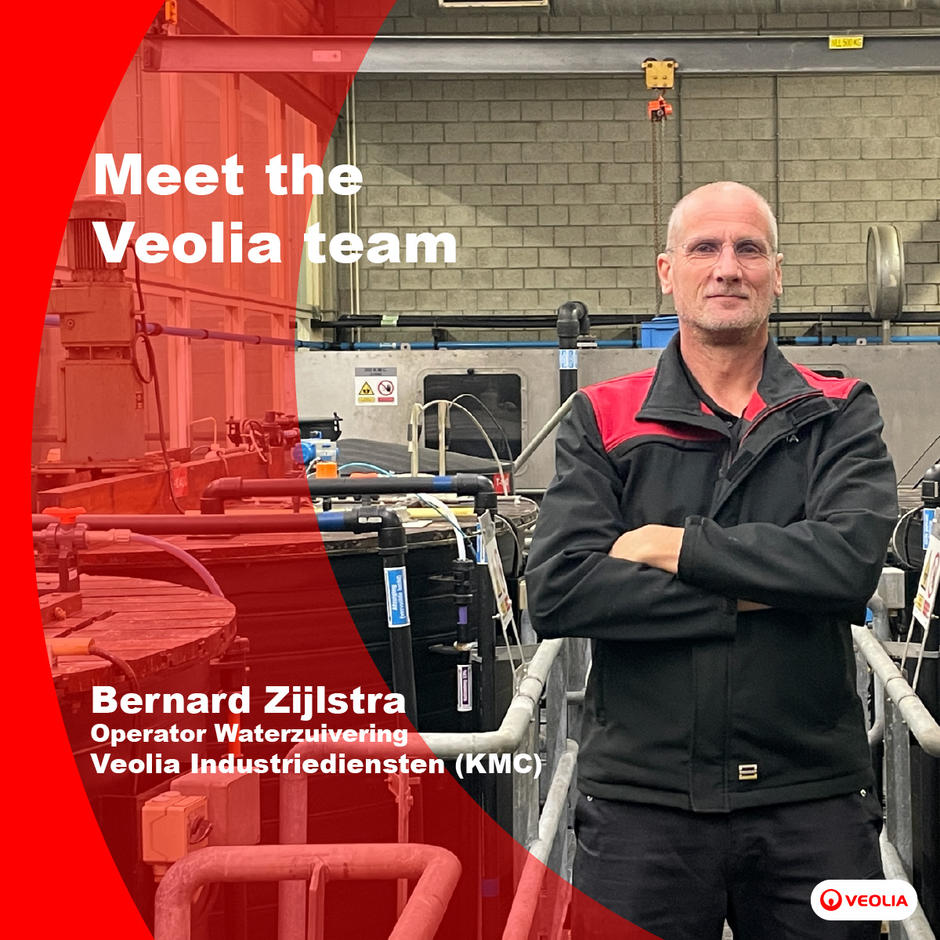 Bernard is werkzaam als operator waterzuivering bij Veolia Nederland