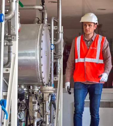 Maintenance aan het werk bij Veolia industrieterrein